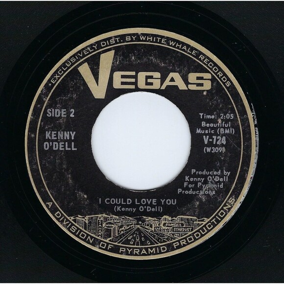 Kenny O'Dell 45 RPM - Happy With You / I Could Love You - Vegas VG Rock - Picture 2 of 2